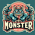 make create a monster mascot logo with t shirt design