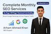 do complete monthly website SEO, on page, off page and technical