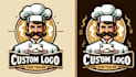 design awesome chef logo with express delivery