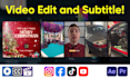 do video editing with subtitles, captions and effects