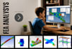 do fea simulation, cae modeling, and structural analysis