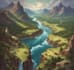 hand draw a fantasy map with digital watercolours