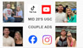 create couple ugc ads for instagram, tiktok or facebook