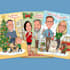 make a custom christmas group cartoon art