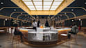 skp render, model, restaurant, interior layout, commercial space, floorplan