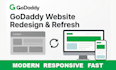 redesign and refresh your godaddy website builder site