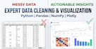clean your data and create professional visualizations and dashboards in python