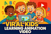 produce fast viral 2d animation video for kids learning for youtube