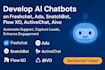 develop ai chatbot on freshchat, ada, snatchbot, flow xo, activechat, aivo