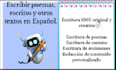 write poems, writings, and other texts in spanish
