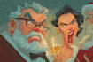 draw christmas cartoon caricature