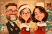 draw christmas cartoon caricature