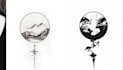 make a minimalist lineart tattoo design or illustration