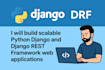 build scalable python django and drf web applications