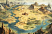 make fantasy map illustration for dnd, novels and