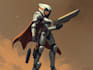 a sci fi character illustration or sci fi character