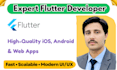 develop a professional flutter mobile app for android and ios
