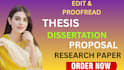edit research, dissertation, thesis and proposal