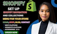 set up shopify navigation and collections menu for your store