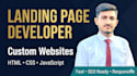 build a responsive landing page or business website with HTML CSS and javascript