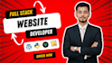 full stack website development as full stack, front end, backend developer