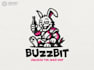 l design a funny drunk bunny mascot logo