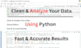 clean, analyze, and visualize your data using python