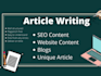 write SEO healthcare blog posts and articles