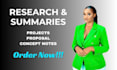 deliver well structured projects, compelling proposals, and clear concept notes