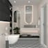 design a modern luxury bathroom with 3d interior design and realistic rendering