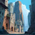 illustrate environments, landscapes, board game, concept art