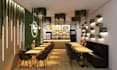 design restaurant,retail store interior,3d rendering