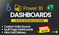 create data dashboards using power bi, excel, sheets and google data studio