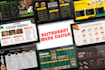 design restaurant menu, TV screen, print menu design