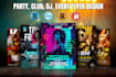 custom party flyer design for instagram and print ready editable canva template