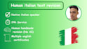 proofread and edit your italian text with accuracy