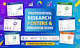 design medical scientific research conference posters and presentations