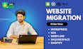 migrate or clone shopify, wix, webflow, squarespace to wordpress