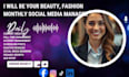 be your beauty, fashion monthly social media manager and content creator