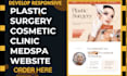 design plastic surgery cosmetic clinic website medspa skincare