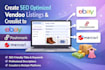 create SEO optimized vendoo listings and cross list to ebay poshmark mercari