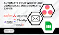 automate your workflow using make, integromat and zapier