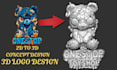 convert 2d to 3d, image into printable stl file logo design 3d printing