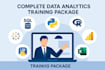 create sql, python, r, tableau, power bi and excel advanced training course