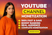 complete youtube channel monetization promotion