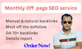 boost your website monthly off page SEO strategy