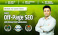 provide manual SEO backlinks to improve google ranking