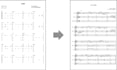 transcribe numbered notation to staff notation