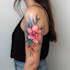 create custom flower tattoo design, tattoo sleeve