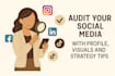 audit your social media with profile, visuals and marketing tips